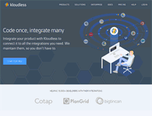Tablet Screenshot of kloudless.com